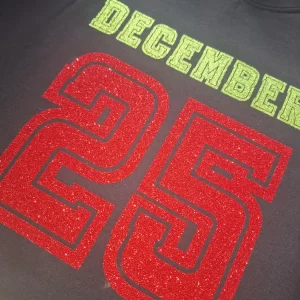 December 25 Glitter Christmas Sweatshirt