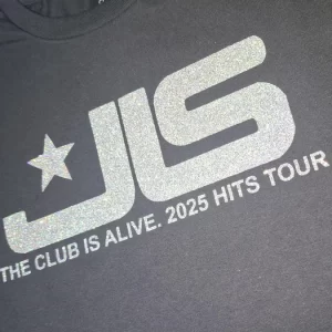 JLS The Club is Alive. 2025 Hits Tour Multi Glitter Mix Tshirt