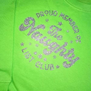 Kids. Children. Toddler Custom Glitter Naughty List Sweatshirt. Jumper. Christmas. Celebration