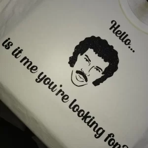 Lionel Richie Inspired Glitter Tshirt. Hello is it me you're looking for?