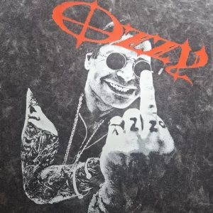 Ozzy Osborne, Black Sabbath. King of metal distressed cut off tshirt.